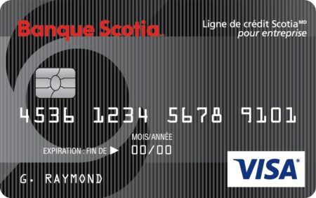 Carte Visa Ligne de crédit Scotia pour entreprise